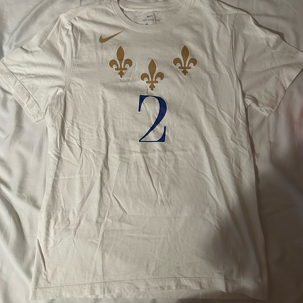 Nike White Tee Jersey New Orlean Pelicans Lonzo Ball